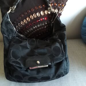 Coach Black Signature Shoulder Bag